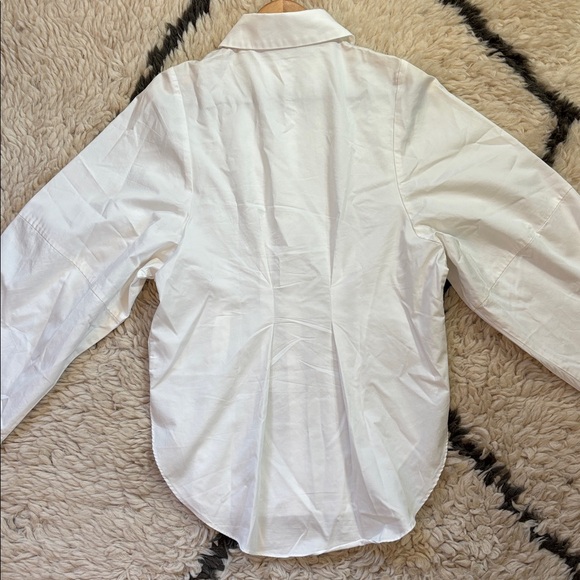 Mr. Larkin Lace Up White Button-Up Shirt - Picture 13 of 17